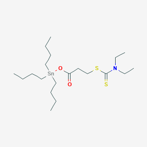 molecular formula C20H41NO2S2Sn B14285612 3-Oxo-3-[(tributylstannyl)oxy]propyl diethylcarbamodithioate CAS No. 133938-48-4