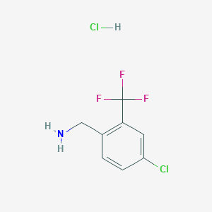 molecular formula C8H8Cl2F3N B1428562 4-Chloro-2-(trifluoromethyl)benzylamine hydrochloride CAS No. 874483-01-9