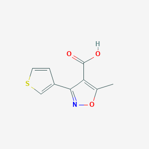 molecular formula C9H7NO3S B1428566 5-Methyl-3-(thiophen-3-yl)isoxazole-4-carboxylic acid CAS No. 943131-05-3