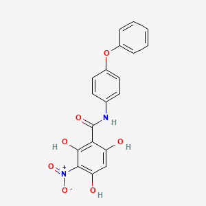 molecular formula C19H14N2O7 B14285663 Benzamide, 2,4,6-trihydroxy-3-nitro-N-(4-phenoxyphenyl)- CAS No. 129228-01-9