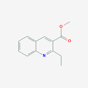 molecular formula C13H13NO2 B14285687 Methyl 2-ethylquinoline-3-carboxylate 