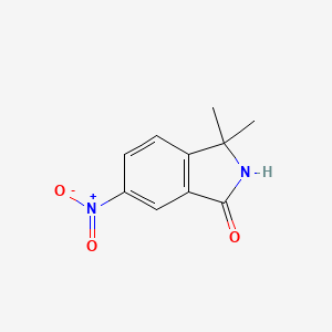 molecular formula C10H10N2O3 B1428569 3,3-二甲基-6-硝基-2,3-二氢-1H-异吲哚-1-酮 CAS No. 1214900-72-7