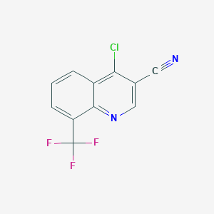 molecular formula C11H4ClF3N2 B1428571 4-氯-8-(三氟甲基)喹啉-3-碳腈 CAS No. 157301-82-1