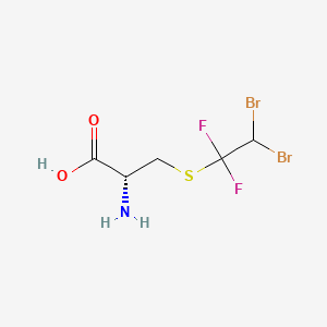 molecular formula C5H7Br2F2NO2S B14285714 S-(2,2-Dibromo-1,1-difluoroethyl)-L-cysteine CAS No. 126637-65-8