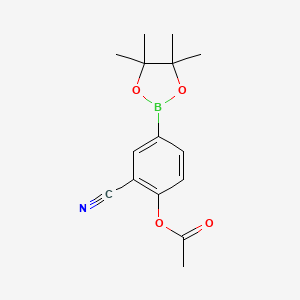 2-Cyano-4-(4,4,5,5-tetramethyl-1,3,2-dioxaborolan-2-yl)phenyl acetate