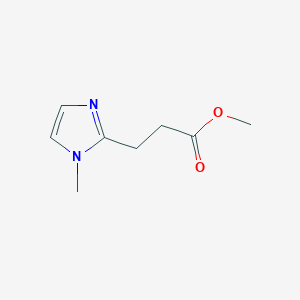 molecular formula C8H12N2O2 B1428576 1H-咪唑-2-丙酸，1-甲基，甲酯 CAS No. 869846-77-5