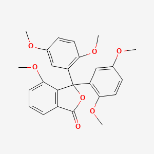 molecular formula C25H24O7 B14285809 3,3-Bis(2,5-dimethoxyphenyl)-4-methoxy-2-benzofuran-1(3H)-one CAS No. 115514-89-1