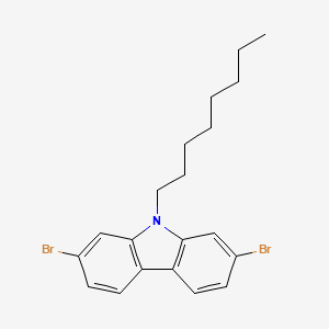 molecular formula C20H23Br2N B1428586 2,7-二溴-9-辛基-9H-咔唑 CAS No. 726169-75-1