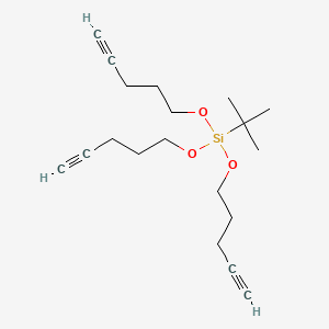 molecular formula C19H30O3Si B14285865 tert-Butyltris[(pent-4-yn-1-yl)oxy]silane CAS No. 137594-53-7