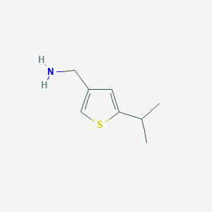 molecular formula C8H13NS B1428590 3-Thiophenemethanamine, 5-(1-methylethyl)- CAS No. 943731-87-1