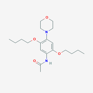 molecular formula C20H32N2O4 B14285908 N-[2,5-Dibutoxy-4-(morpholin-4-yl)phenyl]acetamide CAS No. 138110-46-0