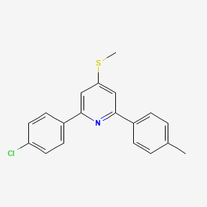 molecular formula C19H16ClNS B14285929 Pyridine, 2-(4-chlorophenyl)-6-(4-methylphenyl)-4-(methylthio)- CAS No. 136490-12-5