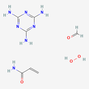 molecular formula C7H15N7O4 B14285937 Formaldehyde;hydrogen peroxide;prop-2-enamide;1,3,5-triazine-2,4,6-triamine 