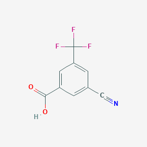 molecular formula C9H4F3NO2 B1428596 3-Cyano-5-(trifluoromethyl)benzoic acid CAS No. 942077-16-9