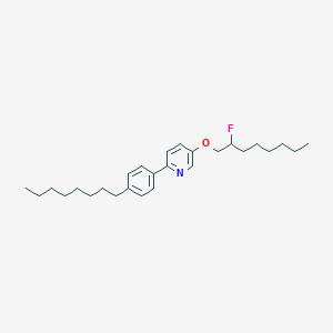 molecular formula C27H40FNO B14285979 5-[(2-Fluorooctyl)oxy]-2-(4-octylphenyl)pyridine CAS No. 143873-85-2