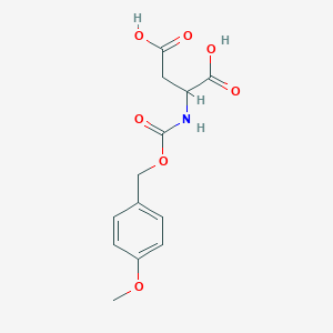 molecular formula C13H15NO7 B14286034 N-{[(4-Methoxyphenyl)methoxy]carbonyl}aspartic acid CAS No. 115705-34-5