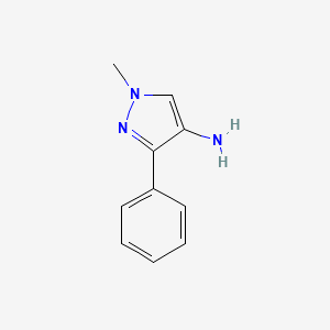 molecular formula C10H11N3 B1428607 1-甲基-3-苯基-1H-吡唑-4-胺 CAS No. 216854-38-5