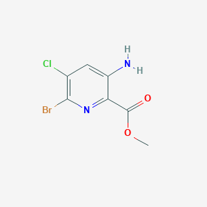 molecular formula C7H6BrClN2O2 B1428608 Methyl 3-amino-6-bromo-5-chloropicolinate CAS No. 866775-12-4