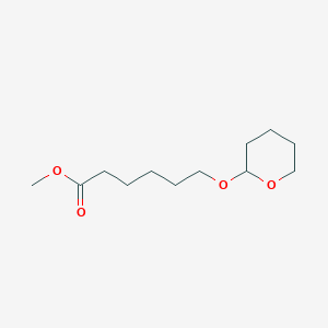 molecular formula C12H22O4 B14286119 Hexanoic acid, 6-[(tetrahydro-2H-pyran-2-yl)oxy]-, methyl ester CAS No. 126048-07-5