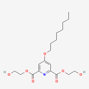 molecular formula C19H29NO7 B14286147 Bis(2-hydroxyethyl) 4-(octyloxy)pyridine-2,6-dicarboxylate CAS No. 138398-99-9