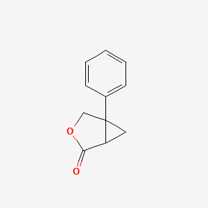 molecular formula C11H10O2 B14286152 5-Phenyl-3-oxabicyclo[3.1.0]hexan-2-one CAS No. 121851-50-1