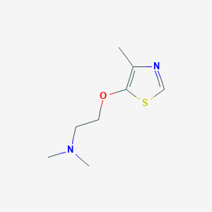 molecular formula C8H14N2OS B14286178 N,N-Dimethyl-2-[(4-methyl-1,3-thiazol-5-yl)oxy]ethan-1-amine CAS No. 138565-34-1