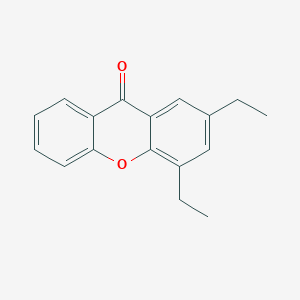 molecular formula C17H16O2 B14286201 2,4-Diethyl-9H-xanthen-9-one CAS No. 117283-60-0