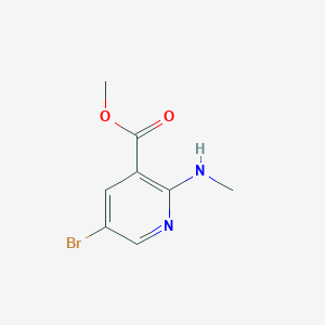 molecular formula C8H9BrN2O2 B1428621 5-溴-2-(甲氨基)吡啶-3-甲酸甲酯 CAS No. 1220419-53-3