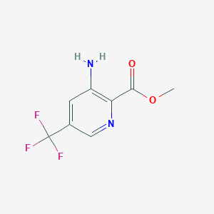 molecular formula C8H7F3N2O2 B1428625 Methyl 3-amino-5-(trifluoromethyl)picolinate CAS No. 866775-17-9