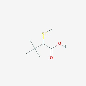molecular formula C7H14O2S B1428630 3,3-Dimethyl-2-(methylsulfanyl)butanoic acid CAS No. 1461707-51-6