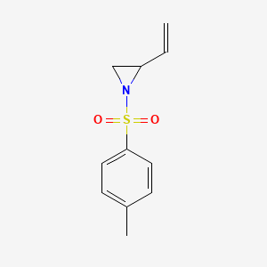 molecular formula C11H13NO2S B14286325 Aziridine, 2-ethenyl-1-[(4-methylphenyl)sulfonyl]- CAS No. 126690-80-0