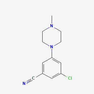 molecular formula C12H14ClN3 B1428637 3-Chloro-5-(4-methyl-piperazin-1-yl)-benzonitrile CAS No. 896466-67-4
