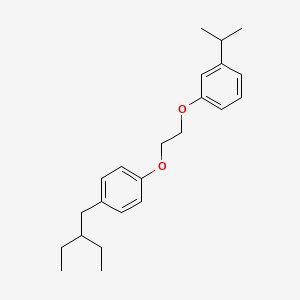 molecular formula C23H32O2 B14286417 Benzene, 1-(2-(4-(2-ethylbutyl)phenoxy)ethoxy)-3-(1-methylethyl)- CAS No. 125796-95-4
