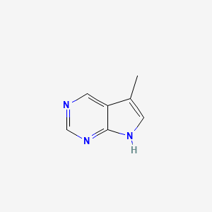 molecular formula C7H7N3 B1428643 5-甲基-7H-吡咯并[2,3-d]嘧啶 CAS No. 1638760-44-7
