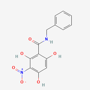 molecular formula C14H12N2O6 B14286464 N-Benzyl-2,4,6-trihydroxy-3-nitrobenzamide CAS No. 129227-97-0