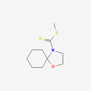 molecular formula C10H17NOS2 B14286553 Methyl 1-oxa-4-azaspiro[4.5]decane-4-carbodithioate CAS No. 133993-75-6