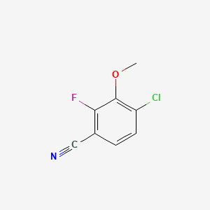molecular formula C8H5ClFNO B1428657 4-Chloro-2-fluoro-3-methoxybenzonitrile CAS No. 1126320-68-0