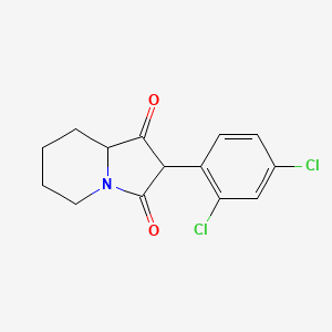 molecular formula C14H13Cl2NO2 B14286581 2-(2,4-Dichlorophenyl)tetrahydroindolizine-1,3(2H,5H)-dione CAS No. 127656-32-0