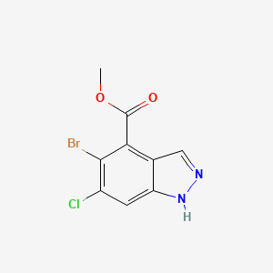 molecular formula C9H6BrClN2O2 B1428659 Methyl 5-bromo-6-chloro-1H-indazole-4-carboxylate CAS No. 1037841-34-1
