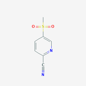 molecular formula C7H6N2O2S B1428662 5-(Methylsulfonyl)picolinonitrile CAS No. 848141-13-9