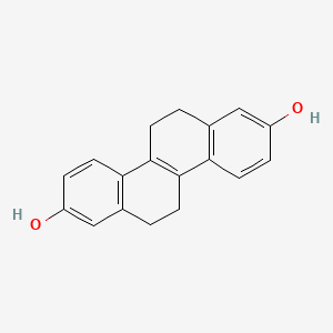 molecular formula C18H16O2 B14286647 5,6,11,12-Tetrahydrochrysene-2,8-diol CAS No. 138090-17-2