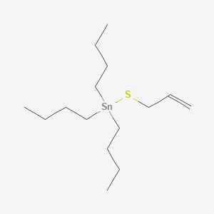 molecular formula C15H32SSn B14286668 Tributyl[(prop-2-en-1-yl)sulfanyl]stannane CAS No. 138535-26-9