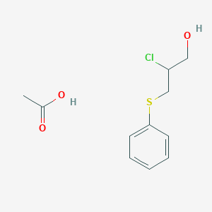 molecular formula C11H15ClO3S B14286687 Acetic acid;2-chloro-3-phenylsulfanylpropan-1-ol CAS No. 136808-51-0