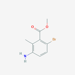 molecular formula C9H10BrNO2 B1428669 Methyl 3-amino-6-bromo-2-methylbenzoate CAS No. 750586-06-2