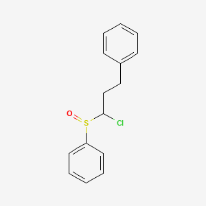 molecular formula C15H15ClOS B14286690 [3-(Benzenesulfinyl)-3-chloropropyl]benzene CAS No. 115878-49-4