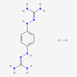 molecular formula C8H15ClN8 B14286695 2-[4-[2-(Diaminomethylidene)hydrazinyl]anilino]guanidine;hydrochloride CAS No. 138705-21-2