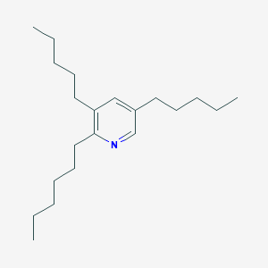 molecular formula C21H37N B14286763 3,5-Dipentyl-2-hexyl-pyridine CAS No. 114145-39-0