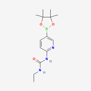 molecular formula C14H22BN3O3 B1428677 6-(3-Ethylureido)pyridine-3-boronic acid pinacol ester CAS No. 1031431-96-5
