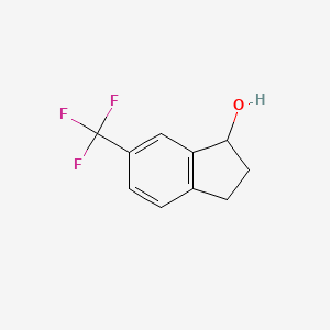 molecular formula C10H9F3O B1428679 6-(Trifluoromethyl)-2,3-dihydro-1H-inden-1-OL CAS No. 869725-46-2