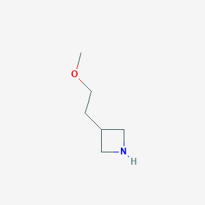 molecular formula C6H13NO B1428683 3-(2-Methoxyethyl)azetidine CAS No. 942400-29-5